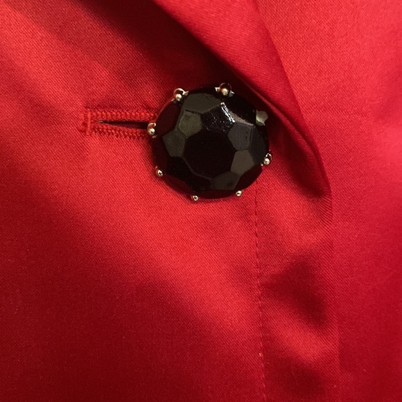 Dennis by Dennis Basso Women’s Red Spring Coat Size Large Festive color, EUC. - Picture 4 of 17